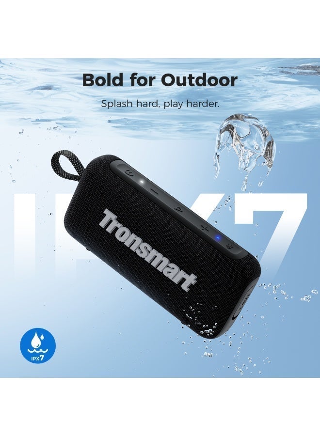 Tronsmart Trip 2, Portable Bluetooth Speaker, Mini Speaker with Bluetooth 5.3, 20H Playtime, built in Mic, IPX7 Waterproof Speakers, TF card, Wireless Outdoor Speakers Shower Speaker for Beach and Bike Travel- (Blue) - Image 4