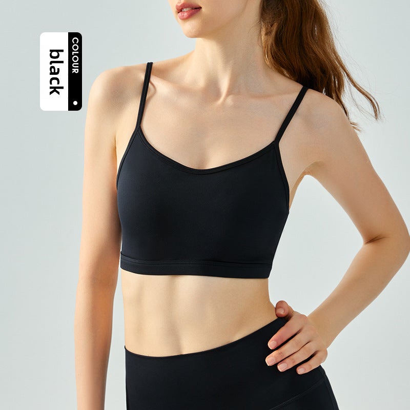 Generic Womens Yoga Tank Top with Built-In Bra Black