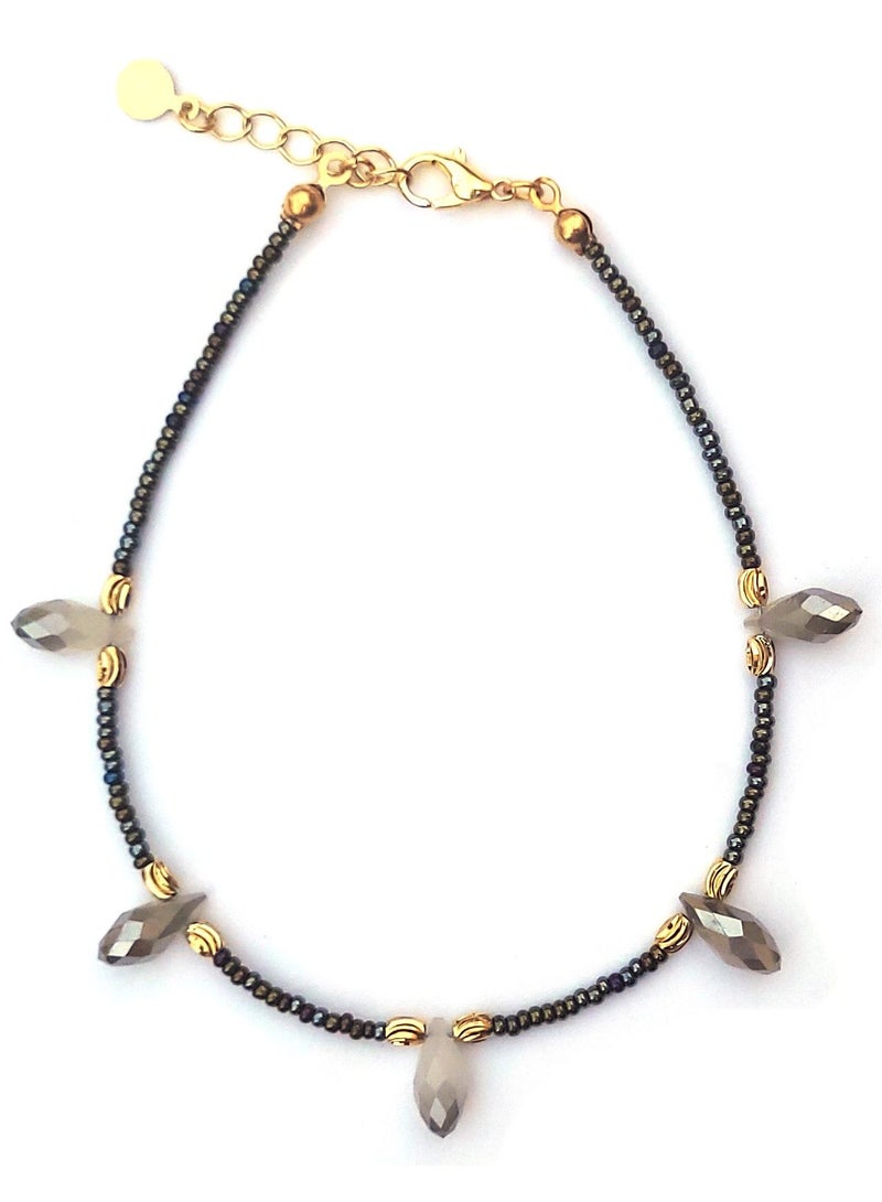 Alwan Long Size Anklet with Teardrops for Women - Image 2