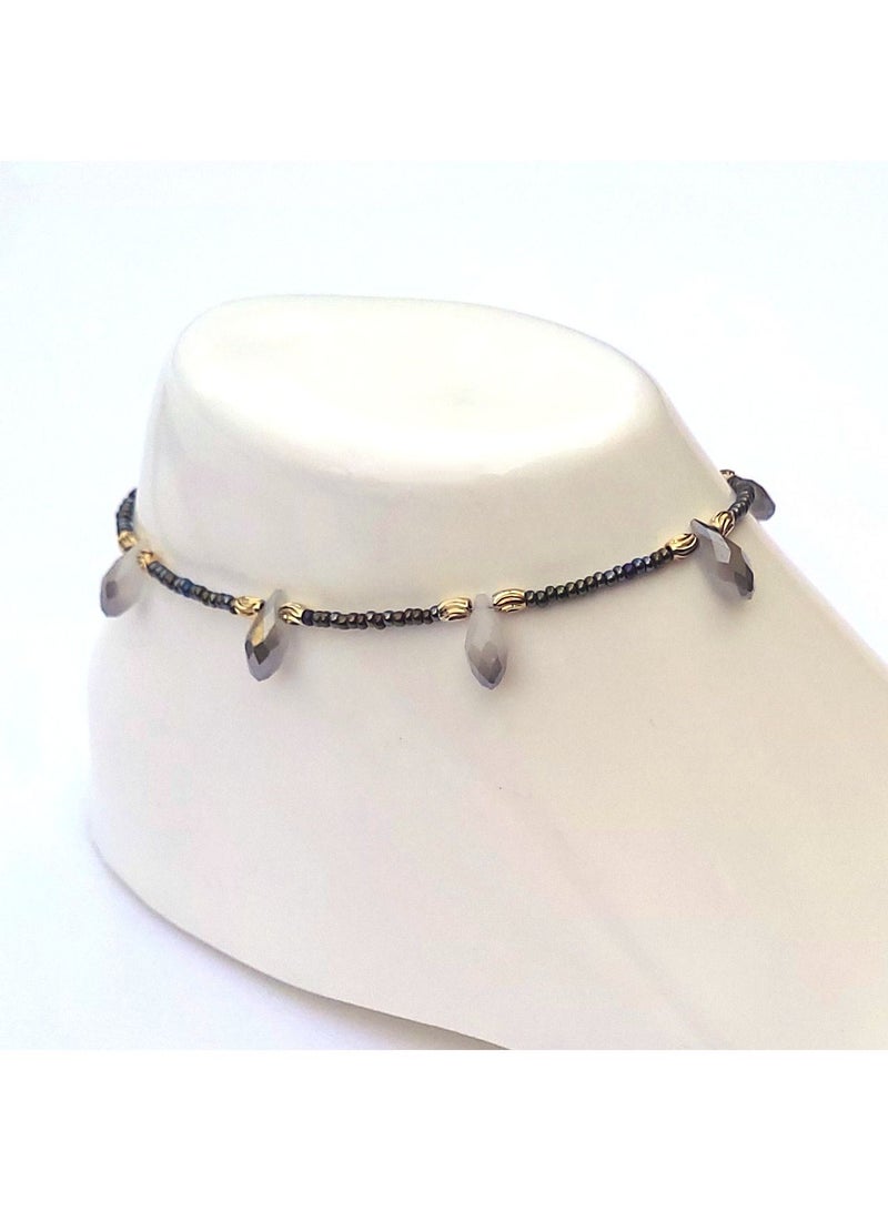 Alwan Long Size Anklet with Teardrops for Women - Image 3