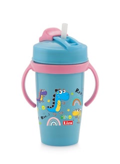 Nabhya Nabhya Snoozy Stainless Steel Sipper Water Bottle, BPA-Free Multi Cartoon Design Baby Sipper Kids Water Bottle with Straw and Both Side Handle Sipper Bottle for Kids (Blue)  - Image 5
