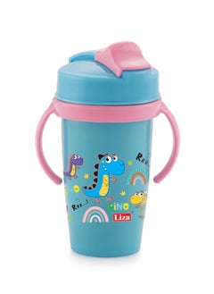 Nabhya Nabhya Snoozy Stainless Steel Sipper Water Bottle, BPA-Free Multi Cartoon Design Baby Sipper Kids Water Bottle with Straw and Both Side Handle Sipper Bottle for Kids (Blue)  - Image 4
