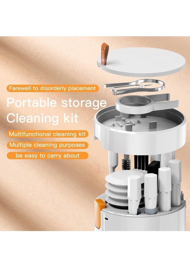 20-in-1 Multi-Purpose Cleaning Kit, Portable Multi-Purpose Cleaning Tool, Cell Phone/Earbuds/Camera Lens/Computer Multi-Purpose Cleaning Tool, Laptop Keyboard Cleaning Kit Cleaning Fluid Not Included - Image 4
