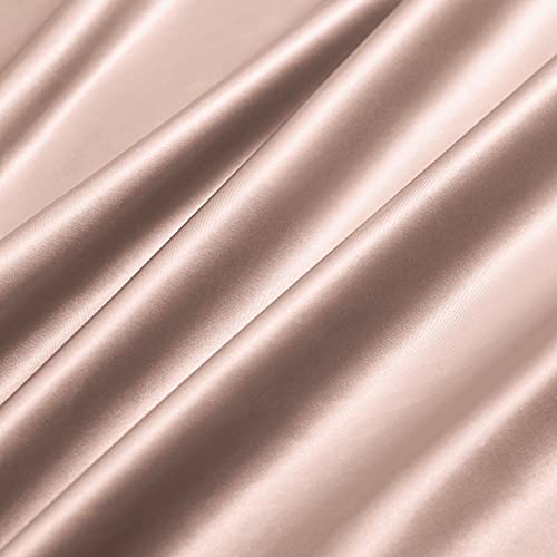 Ersmak 7 Pieces Satin Sheets Set Queen Size, Luxury Silky Champagne Satin Bed Sheets Set with 1 Deep Pocket Fitted Sheet, 1 Soft Flat Sheet, 4 Queen Pillowcases and 1 Body Pillowcase - Image 4