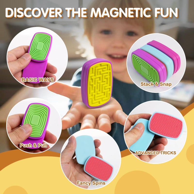 D.G.PLAYER Sensory Fidget Toys For Kids & Adults  Silicone Magnetic Fidgets For Stress Anxiety Relief Calming  Fidget Sliders For Autism Adhd  Classroom Office Desk Must Haves - Ideal Travel School Gifts - Image 2