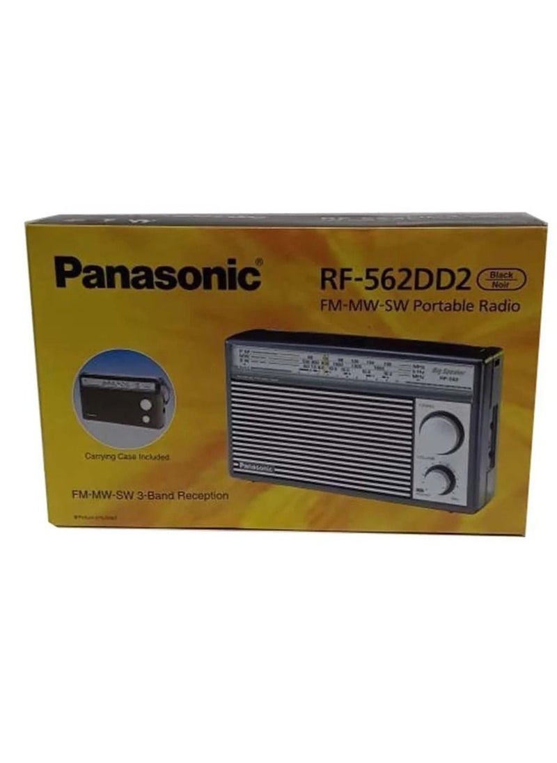 RADIO Panasonic 3-Band Battery Operated FM/MW/SW Radio RF-562DD2 Black/Noir  - Image 5