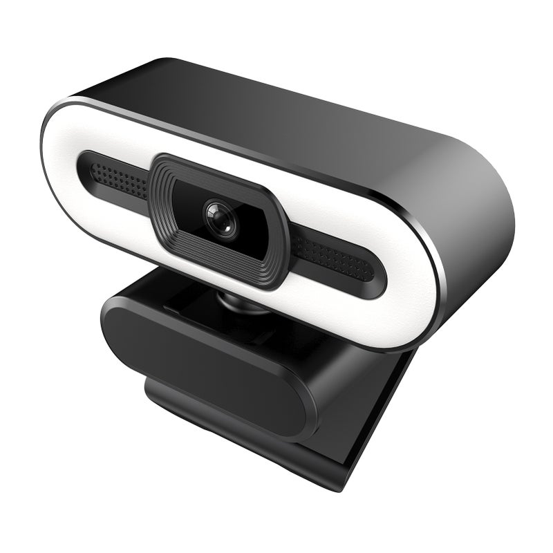 1080P Webcam Full HD Web Camera Built in Adjustable Ring Light Fixed Focus Optical Lens Microphone USB Computer Camera Plug and Play for PC Desktop Laptop Video Calling Conferencing Live Streaming - Image 3