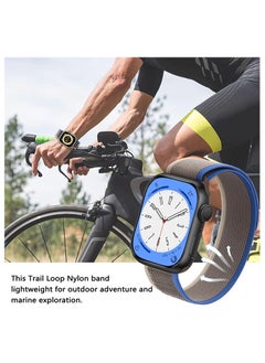 SYOSI 3 Pack Trail Loop Nylon Band Compatible with Apple Watch Band 49mm 45mm 44mm 42mm Women Men,Adjustable Sport Breathable weave Strap Compatible for Apple Watch Ultra Series 8/7/6/5/4/3/2/1/SE  - Image 4