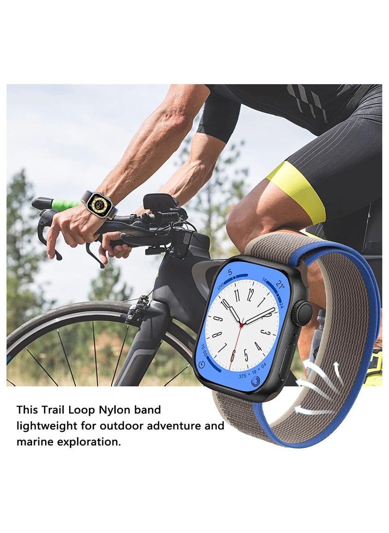 SYOSI - 3 Pack Trail Loop Nylon Band Compatible with Apple Watch Band 49mm 45mm 44mm 42mm Women Men,Adjustable Sport Breathable weave Strap Compatible for Apple Watch Ultra Series 8/7/6/5/4/3/2/1/SE - Image 1