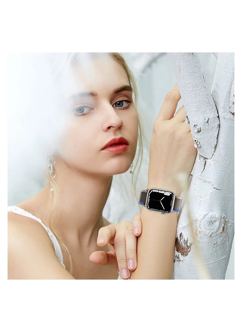 SYOSI - 3 Pack Trail Loop Nylon Band Compatible with Apple Watch Band 49mm 45mm 44mm 42mm Women Men,Adjustable Sport Breathable weave Strap Compatible for Apple Watch Ultra Series 8/7/6/5/4/3/2/1/SE - Image 1
