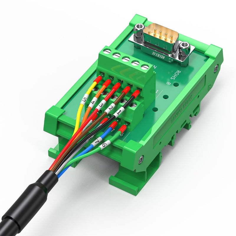 DB9 Female to Bare Wire with Cable Marker 5ft DB9 Connector RS232 Serial Cable,D-SUB 9-Pin RS232 Adapter Connector of Single end Cable,9 Wire All Provided with Wiring Terminals-Black-1. - Image 4