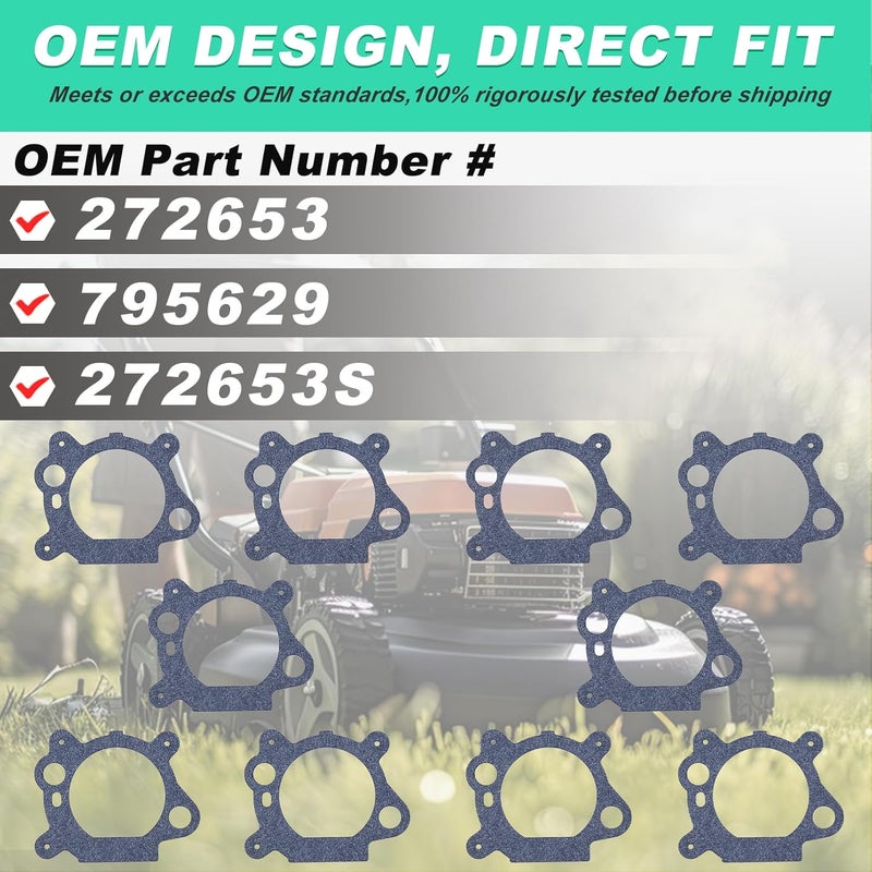 Adefol 10 x 795629 Carburetor Gasket fit for 272653 272653S - Image 4