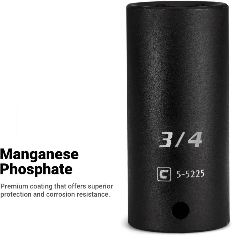 Capri Tools Deep Impact Socket, 3/8-Inch Drive, 6-Point, SAE (5/8-Inch) - Image 3