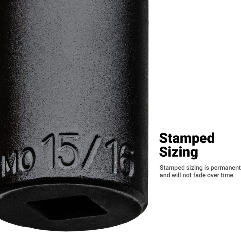 Capri Tools Deep Impact Socket, 3/8-Inch Drive, 6-Point, SAE (5/8-Inch) - Image 5