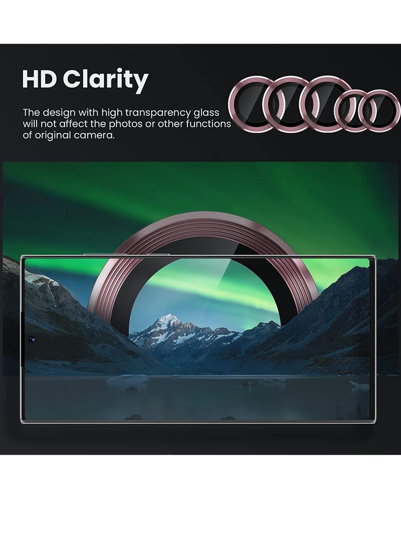 Phone Planet Camera Lens Tempered Glass Protector for Galaxy S22 Ultra, Aviation Aluminum Alloys Protection Cap Scratch Resistant Protector, Compatible with Galaxy S22 Ultra - Image 4