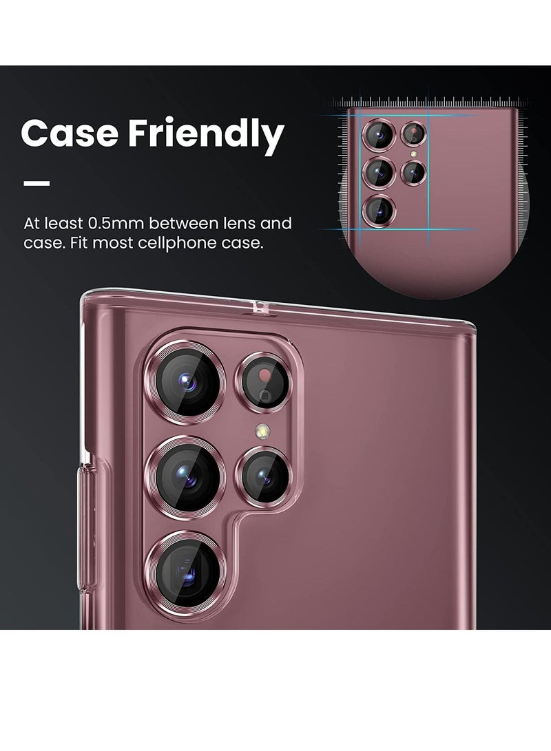 Phone Planet Camera Lens Tempered Glass Protector for Galaxy S22 Ultra, Aviation Aluminum Alloys Protection Cap Scratch Resistant Protector, Compatible with Galaxy S22 Ultra - Image 2