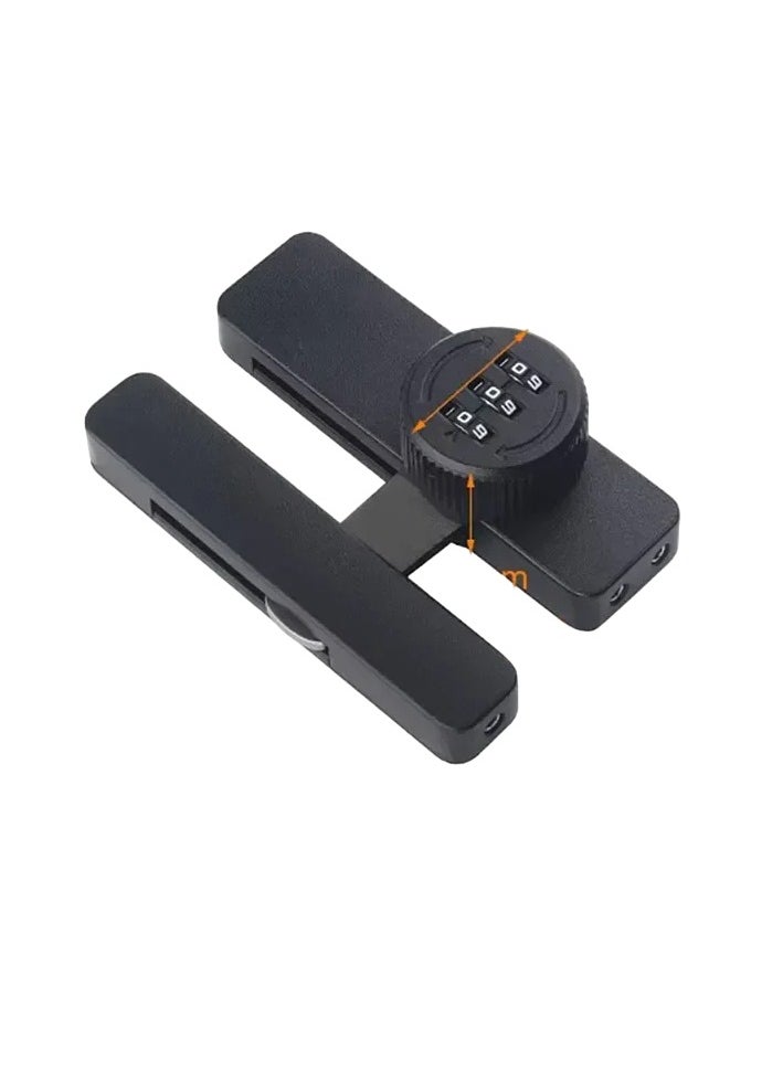 3 Digit Password Barn Door Lock, Zinc Alloy Security Door Buckle, Strong And Durable Door Latches, Moisture Resistance Combination Lock For Door Cabinet, (A2 Right, Black)  - Image 1