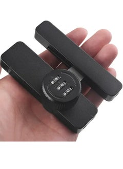 Generic 3 Digit Password Barn Door Lock, Zinc Alloy Security Door Buckle, Strong And Durable Door Latches, Moisture Resistance Combination Lock For Door Cabinet, (A2 Right, Black)  - Image 2