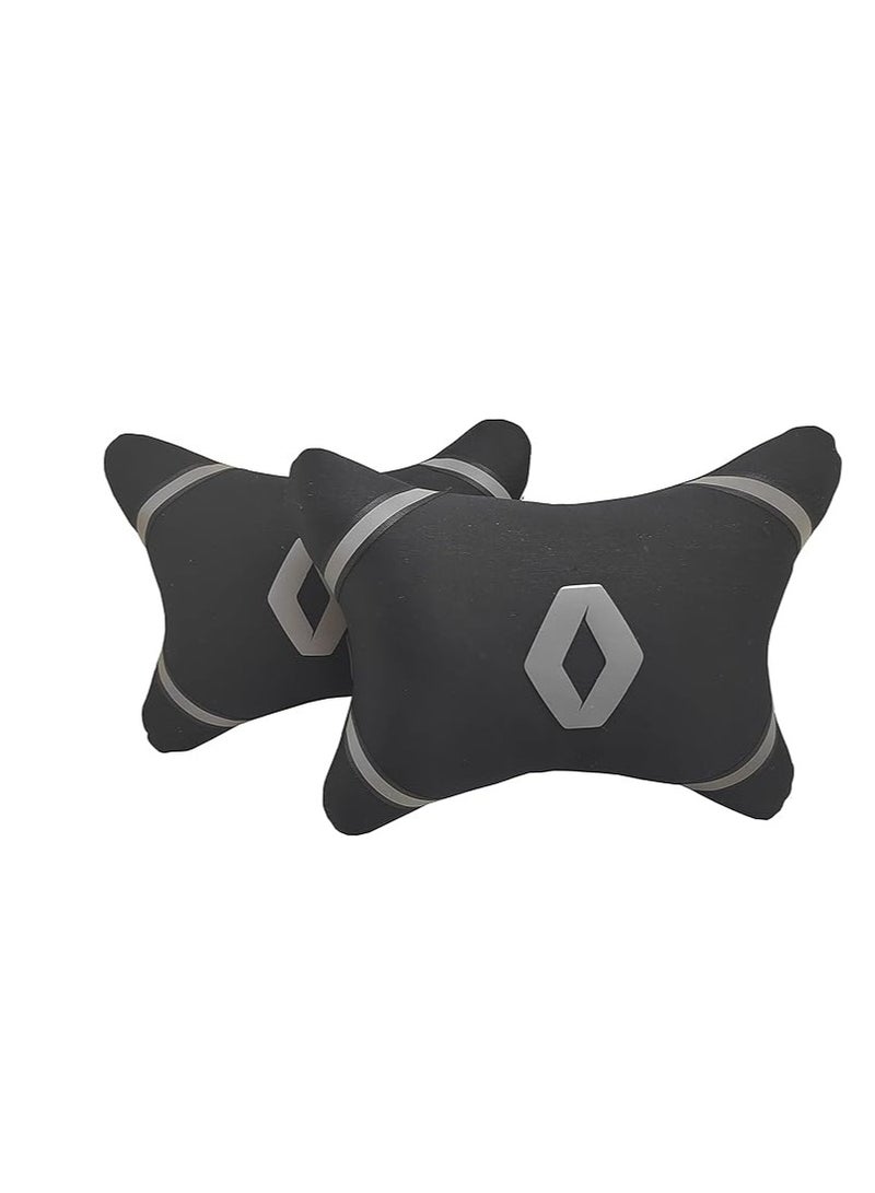 رينو قطعتين مسند رأس بشعار  رينو  بتصميم انيق مريح للقياده الطويله - Image 1