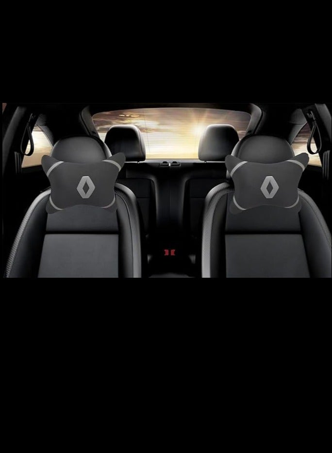 رينو قطعتين مسند رأس بشعار  رينو  بتصميم انيق مريح للقياده الطويله - Image 2