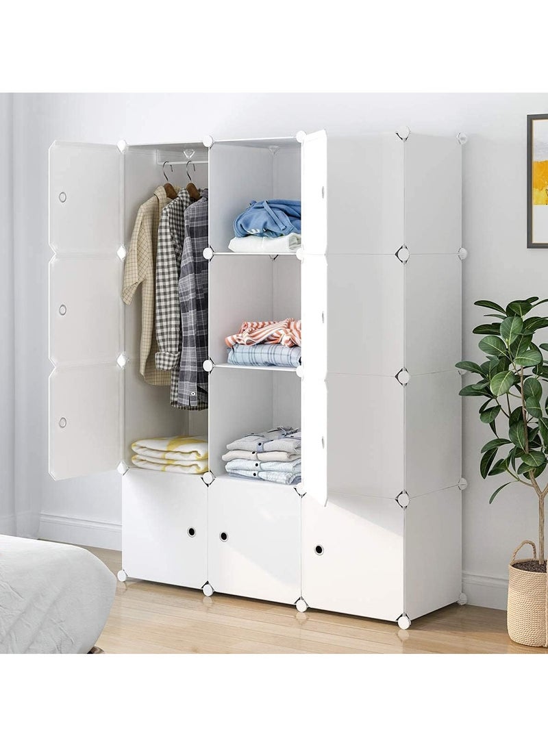 DubaiGallery Modular Wardrobe, Modular Shelves, Modular Clothes Organizer Wardrobe for Home, Storage Shelf for Bedroom, 12 Modules, 2 Bars  - Image 4