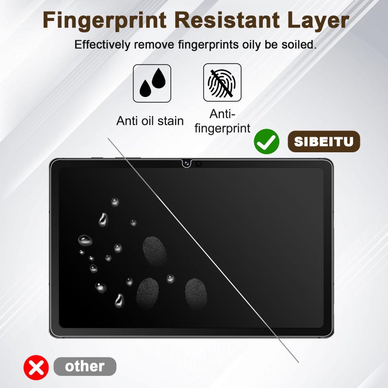 SIBEITU 2 Pack Screen Protector for Samsung Galaxy Tab A9 Plus 11 Inch 2023, HD 9H Hardness Tempered Glass Film for Galaxy Tab A9+ 5G (SM-X210/X216/X218), Anit Scratch & Case Friendly - Image 4