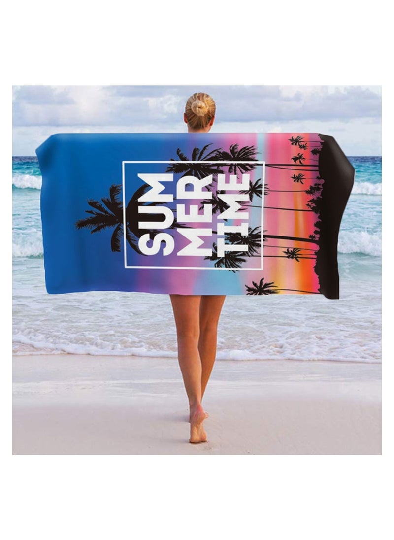 COOLBABY Quick Drying Beach Towel Beach Swimming Towel Single Sided Printing Microfiber Portable Beach Swimming Bath Towel