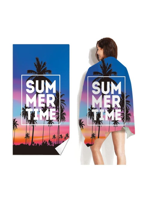 COOLBABY Quick Drying Beach Towel Beach Swimming Towel Single Sided Printing Microfiber Portable Beach Swimming Bath Towel