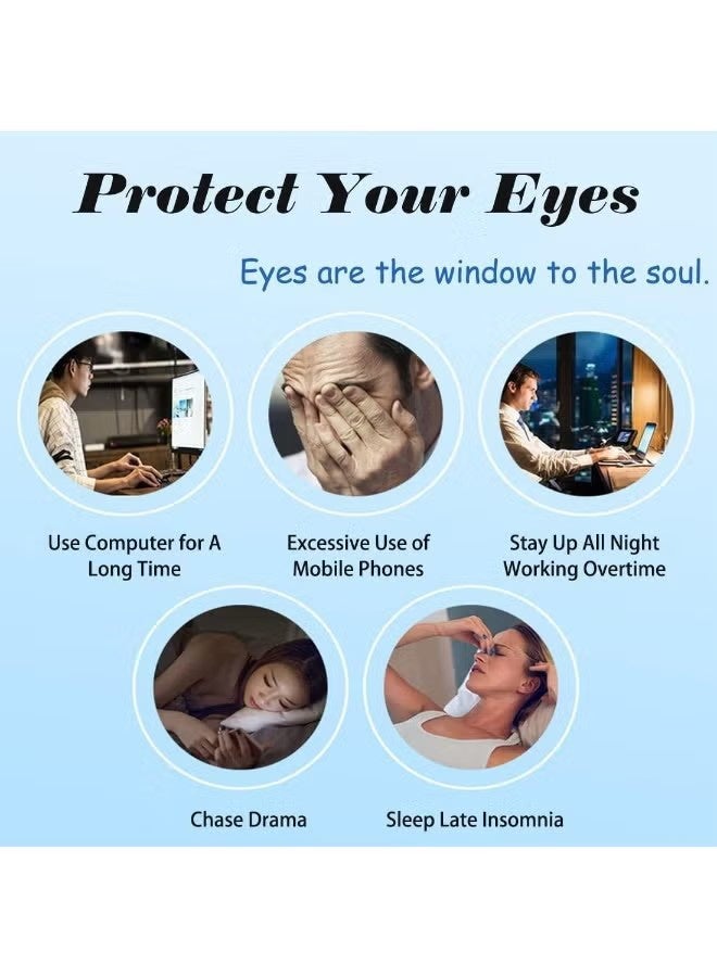 HY 2 Pcs Ice Packs, Hot and Cold Eye Pads, Eye Mask Eye Protection Beauty PVC Cold and Hot Compress, Reusable, Round Blue Ice Pack, Eye SPA, Small Gel Ice Pack for Heat Stroke Prevention, Skin Care - Image 4