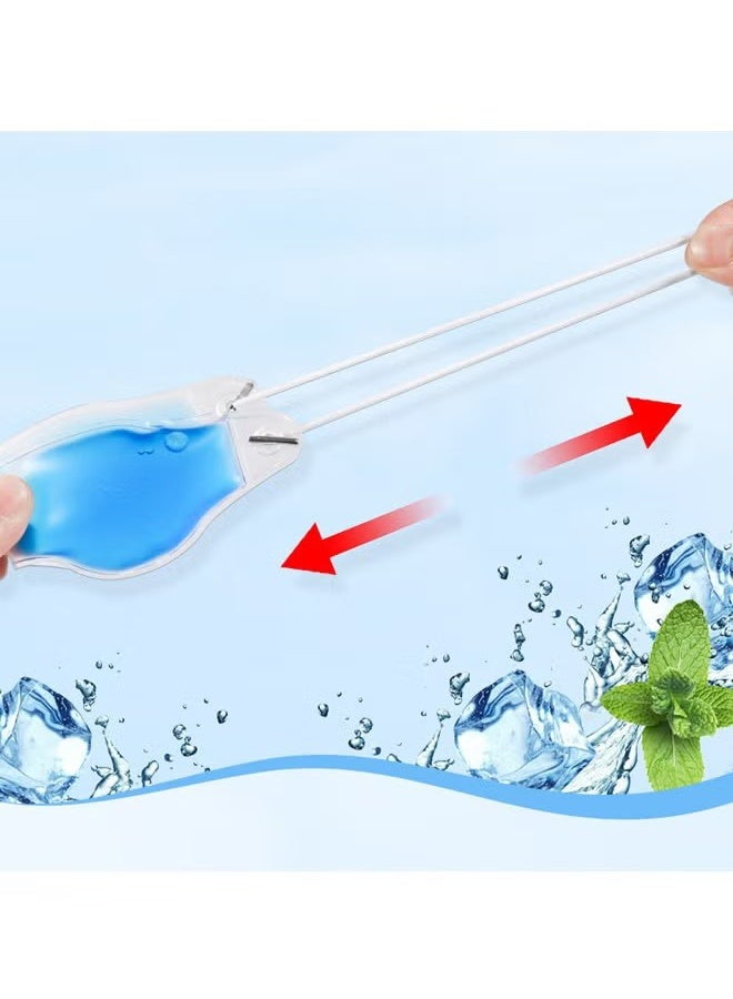 HY 2 Pcs Ice Packs, Hot and Cold Eye Pads, Eye Mask Eye Protection Beauty PVC Cold and Hot Compress, Reusable, Round Blue Ice Pack, Eye SPA, Small Gel Ice Pack for Heat Stroke Prevention, Skin Care - Image 3