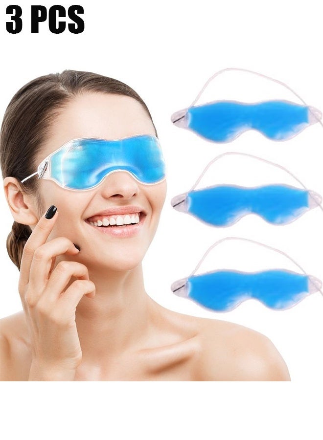 HY 2 Pcs Ice Packs, Hot and Cold Eye Pads, Eye Mask Eye Protection Beauty PVC Cold and Hot Compress, Reusable, Round Blue Ice Pack, Eye SPA, Small Gel Ice Pack for Heat Stroke Prevention, Skin Care - Image 1