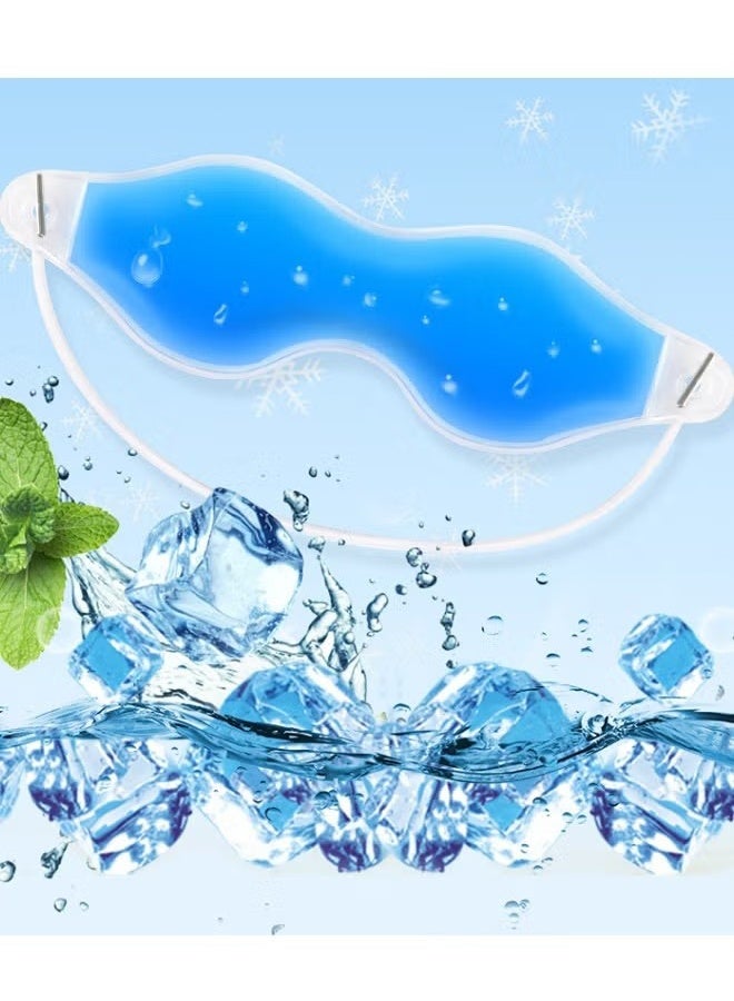 HY 2 Pcs Ice Packs, Hot and Cold Eye Pads, Eye Mask Eye Protection Beauty PVC Cold and Hot Compress, Reusable, Round Blue Ice Pack, Eye SPA, Small Gel Ice Pack for Heat Stroke Prevention, Skin Care - Image 2