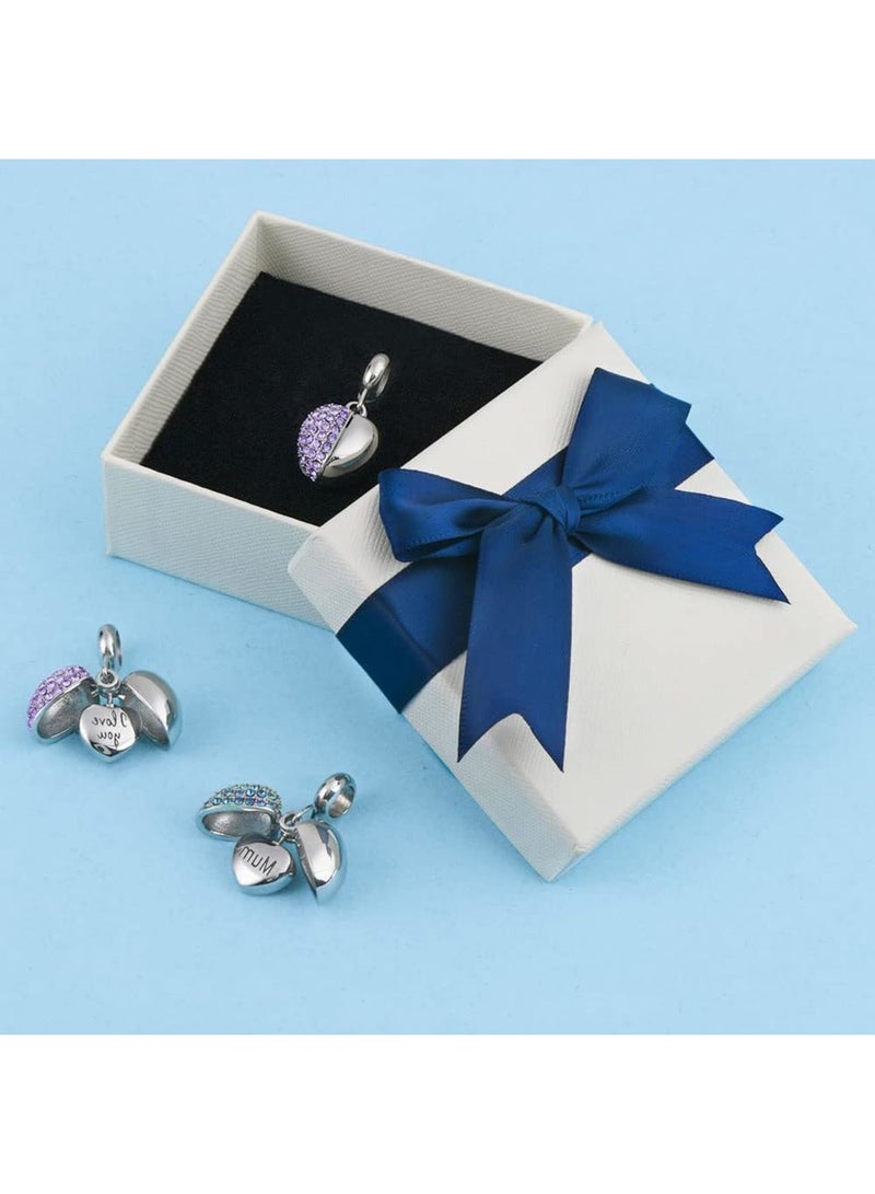 SOLARAE Women's Bead Charm, Sterling Silver Heart Charm, 925 Sterling Silver Dangle Pendants Beads Charms Jewelry Gift for Women Girls - Image 4