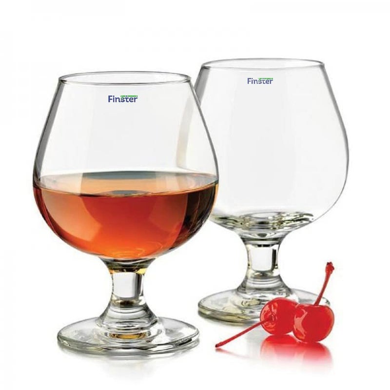 FINSTER Crystal Brandy Wine Glass Set of 6 Premium Ideal for Premium Red White Wine Glasses 190ml - Image 3