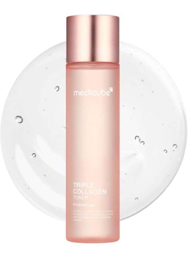 Medicube Medicube Triple Collagen Toner - Hydrolyzed, Atelo, & Soluble Collagen for Deep Hydration & Plump Skin - Fast-Absorbing Formula for All-Day Suppleness, Korean Skincare  - Image 1