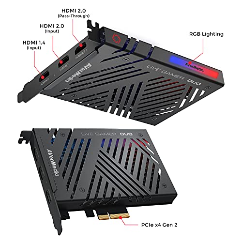 AVerMedia Live Gamer Duo. Dual HDMI 1080p PCI Express Video Capture Card (GC570D) - Image 3
