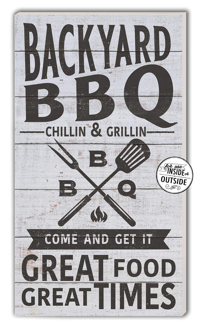 Kindred Hearts Kindred Hearts Backyard BBQ IndoorOutdoor Wall Sign