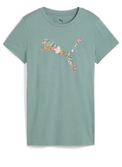 PUMA Graphics Floral Cat Logo T-Shirt