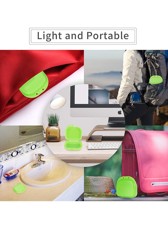 2 pcs Orthodontic Retainer Case Retainer Case Denture Case with Ventilation Holes for Mouth Guard and Floss (Green) - Image 5