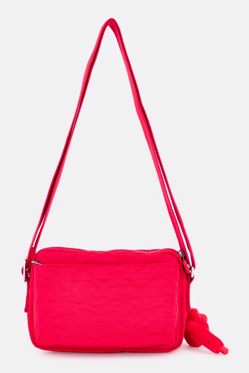 kipling Women Brand Logo Cross Body Bag, Magenta - Image 2