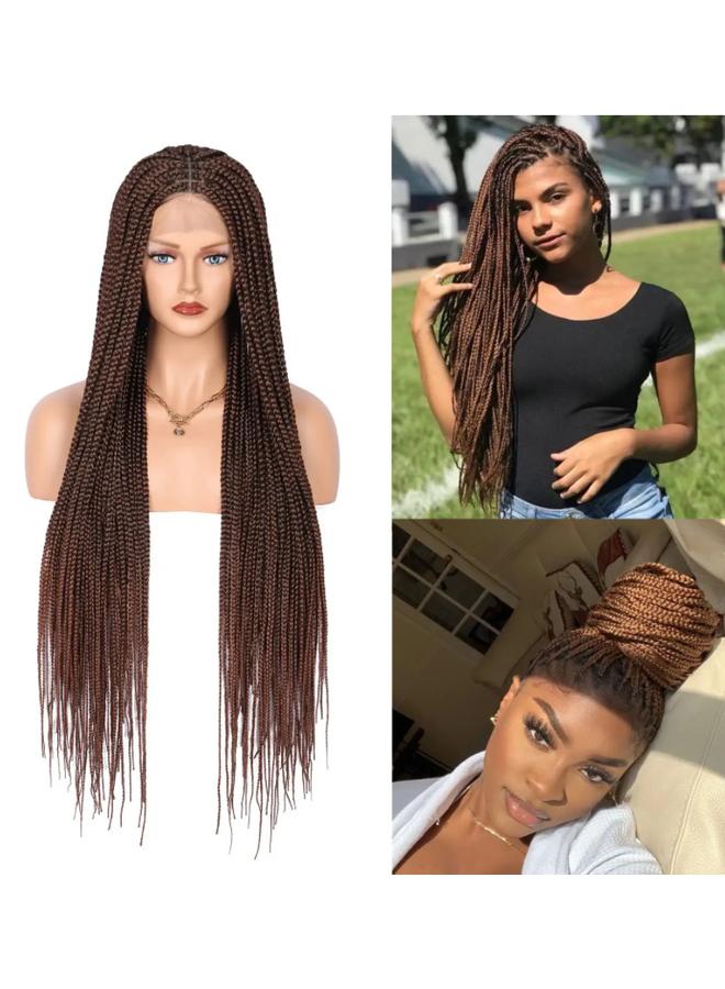 Bluejw New Lace Braid Wig European And American Wig Women's Long Straight Hair Chemical Fiber Headgear Lace Braid Wig - Image 1