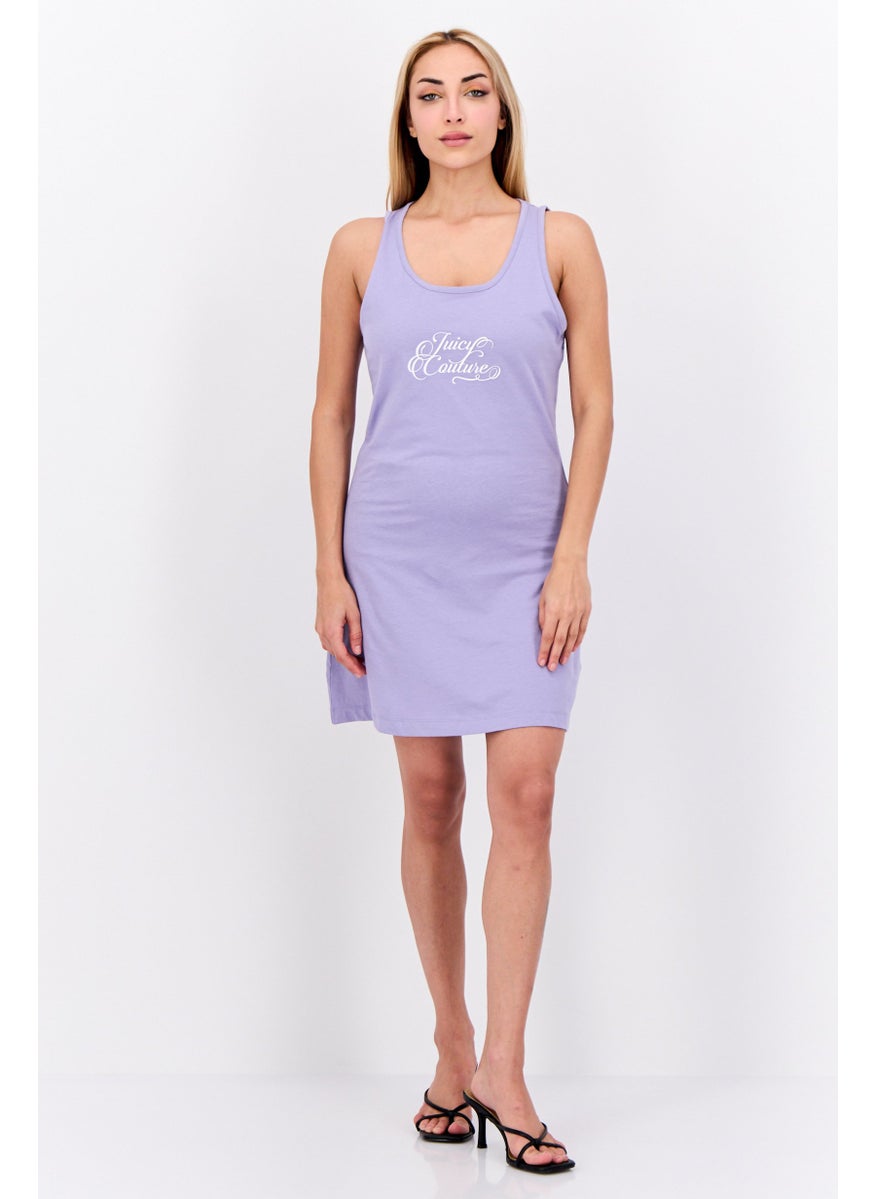 Juicy Couture Women Graphic Print Mini Dress, Lilac  - Image 4