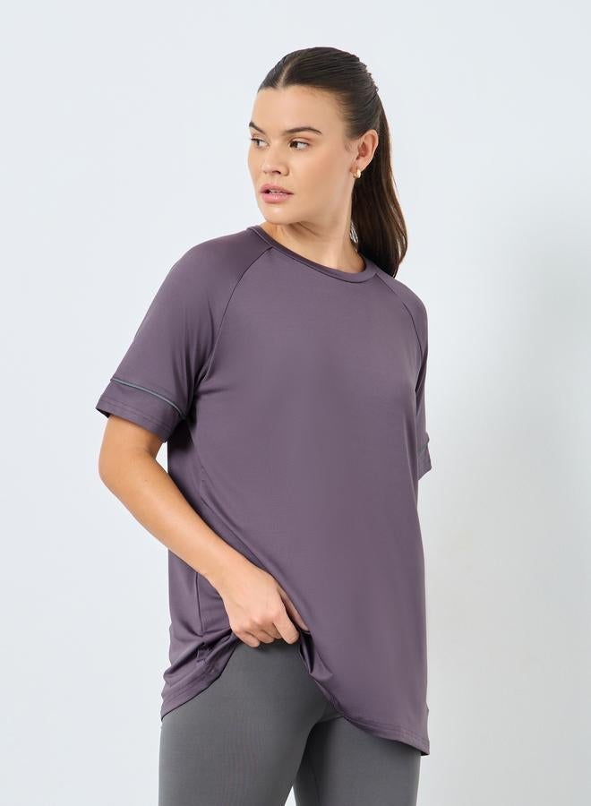 Styli Active Reflective Stripe Short Sleeves Top - Image 1