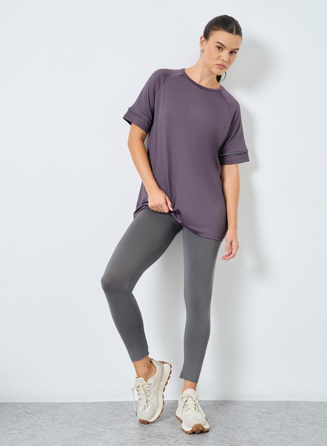 Styli Active Reflective Stripe Short Sleeves Top - Image 2