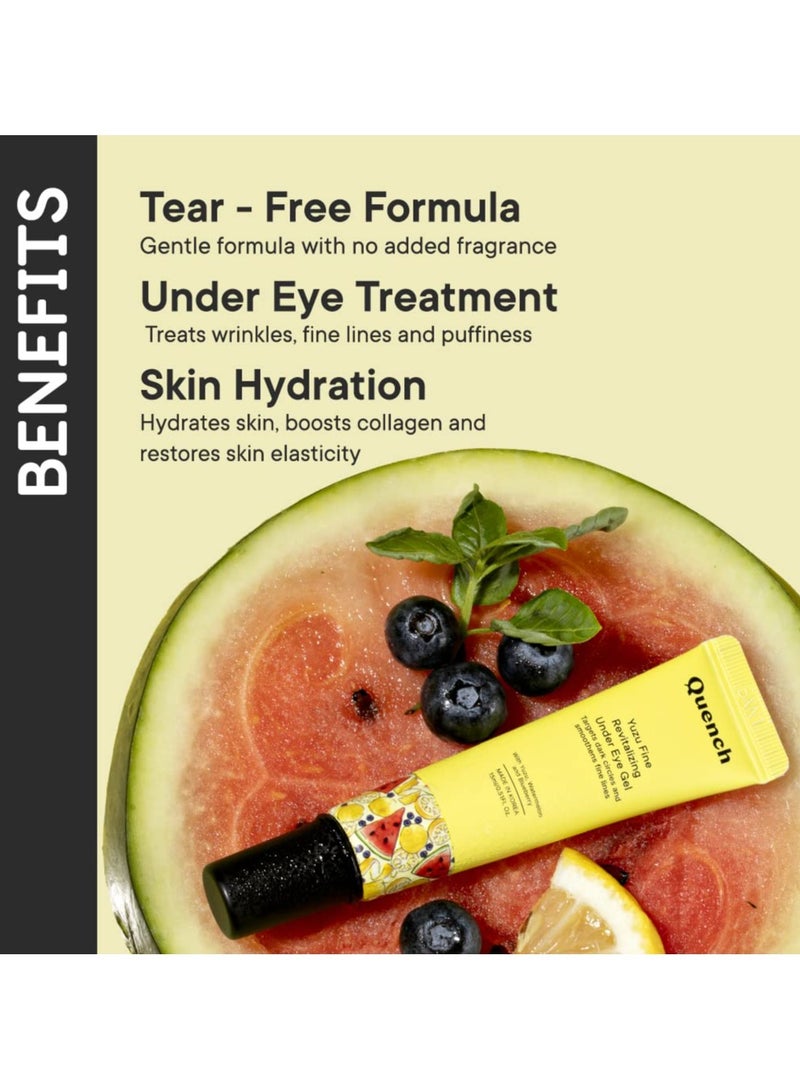 Quench BOTANICS Vitamin C Revitalizing Under Eye Gel with Yuzu Lemon Extracts | Instantly Brightens Under Eye | Reduces Dark Circles, Puffiness & Fine Lines | Made in Korea (15ml) - Image 4