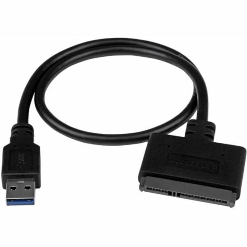 محول HDD/SSD خارجي لاستخدام الكمبيوتر المحمول، هيكل من سبائك الألومنيوم، لمسة نهائية سوداء، سرعة USB 3.1 Gen 2 بسرعة 10 جيجابت في الثانية مع دعم UASP - Image 1