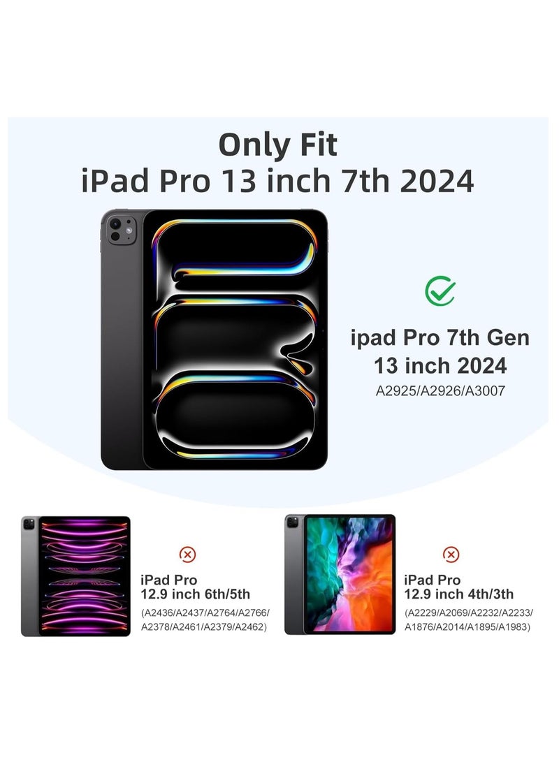 ميجوفاست حافظة لوحة مفاتيح لجهاز iPad Pro 13 بوصة (M4) لوحة مفاتيح بلوتوث بإضاءة خلفية قابلة للفصل مغناطيسيًا مع لوحة اللمس وفتحة حامل القلم A2925 A2926 A3007 لجهاز iPad Pro 13 2024 - Image 2