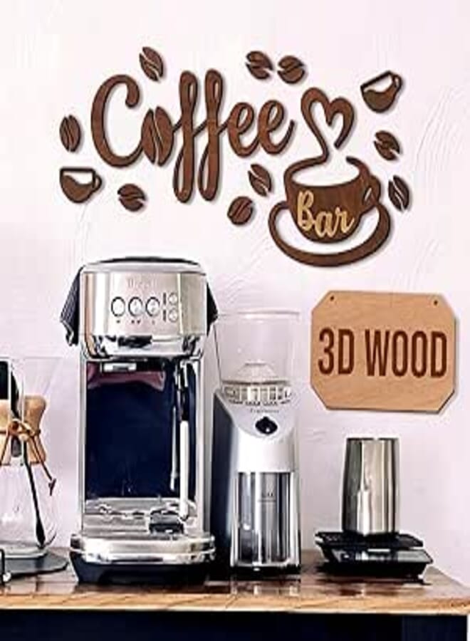 Woodamore Coffee Bar Signs for Wall Decor - Vintage Coffee Signs Decor for Kitchen, Cafe Decorations for Home Bar Accessories, Farmhouse Cafe Sign