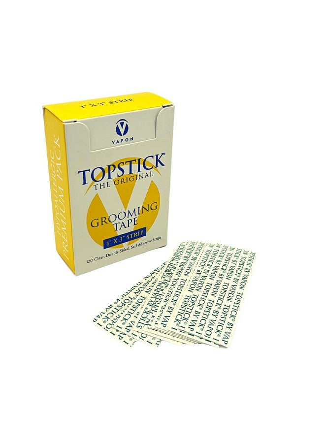 Vapon Topstick 1" X 3" Clear Strips New Hypoallergic Premium Pack 120 Count - Image 2