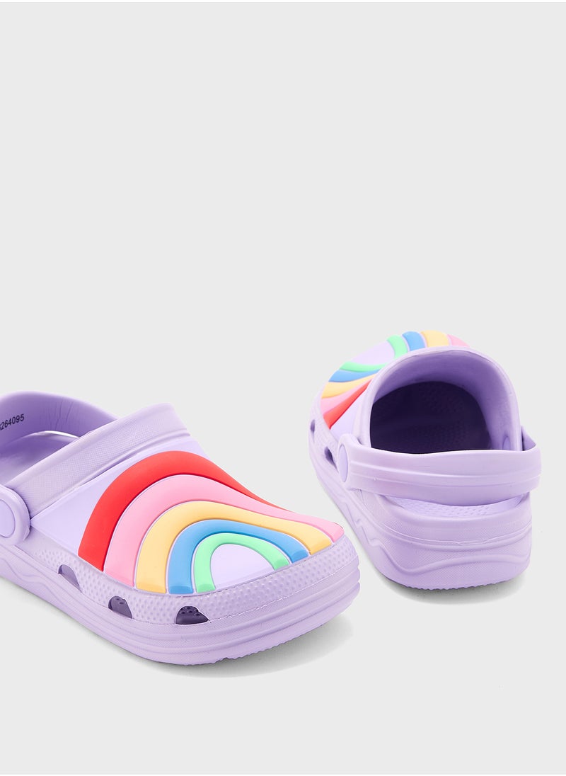 Marks & Spencer - Kids' Rainbowâ€žÂ¢ Clogs (4 Small - 13 Smal - Image 1